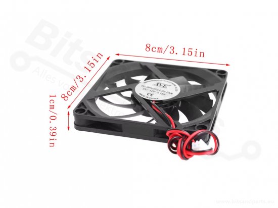 Fan/Ventilator axiaal 8010 80x80x10mm 12VDC